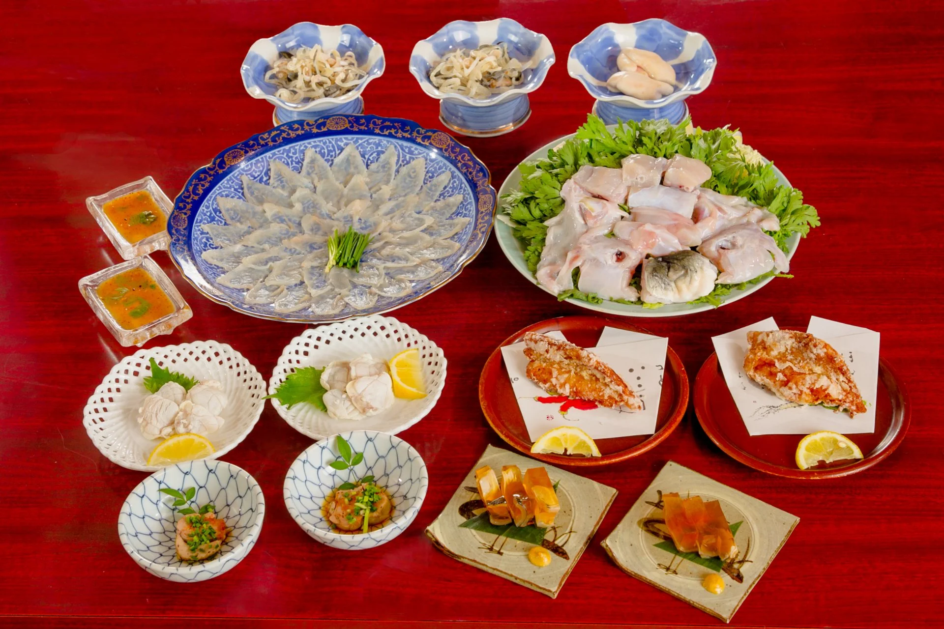 すっぽん鍋とふぐ料理